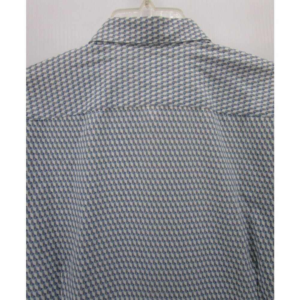 Ted Baker Shirt Large Button Down Pocket Geometric Print Flip Cuff 4 - Picture 8 of 11